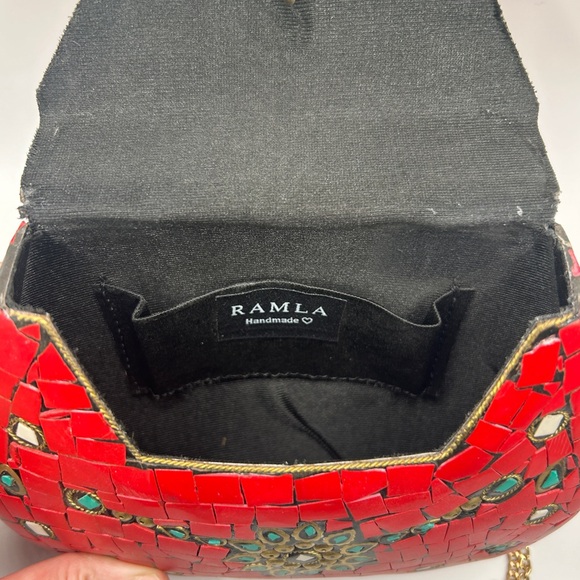 Ramla Moroccan Red Mosaic Tile Handmade Evening Bag - Picture 7 of 7